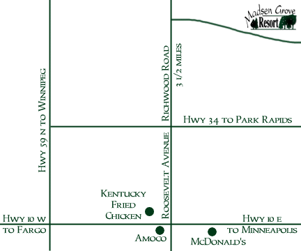 Location of Madsen Grove Resort